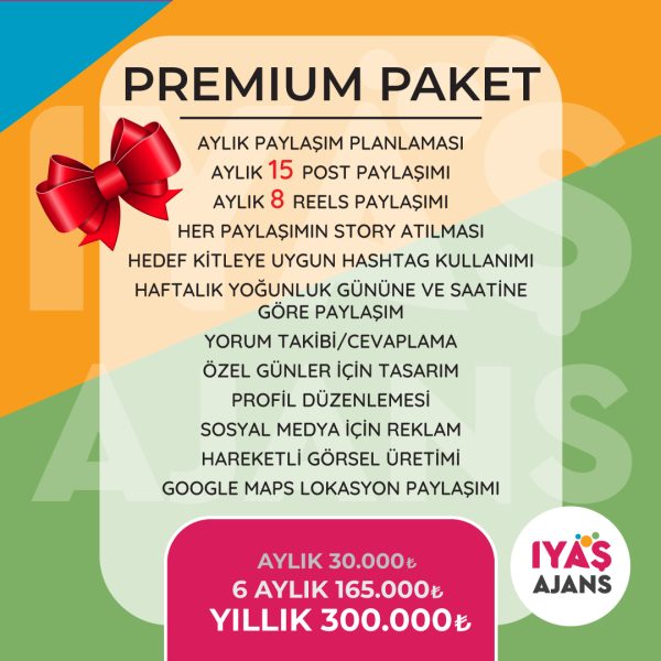 Sosyal Medya Yönetimi Premium Paket